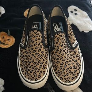 Vans Leopard Print Slip-On Sneakers